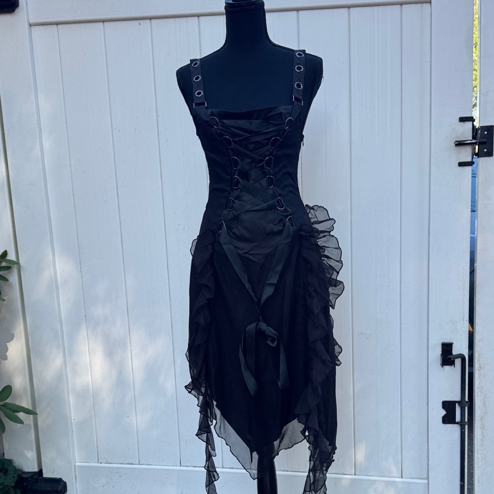 Current mood black corset dress nwt